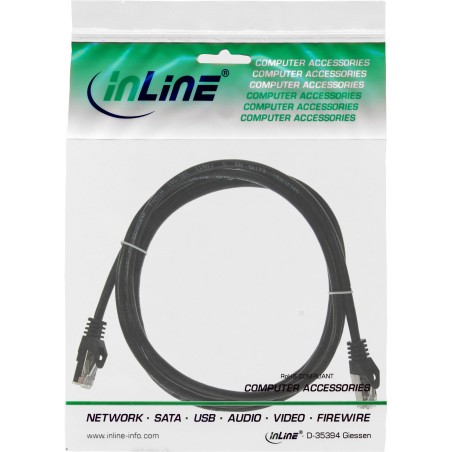 71502S - Câble patch InLine®, F/UTP, Cat.5e, noir, 2 m