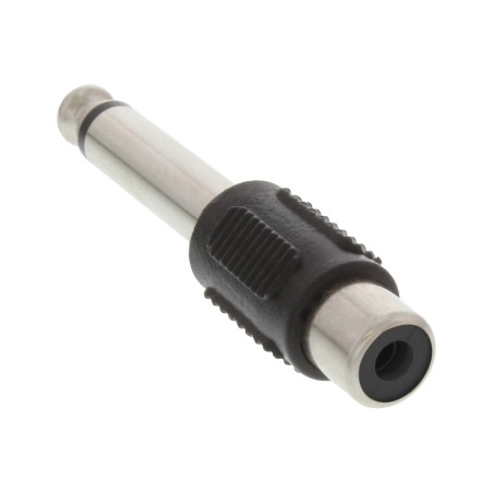 InLine? Audio Adapter, 6,3mm Klinke Stecker auf Cinch Buchse, Mono