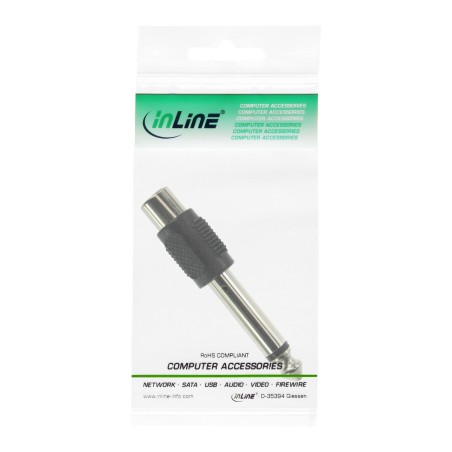 99322 - Adaptateur audio InLine®, fiche jack 6,3 mm vers prise RCA, mono