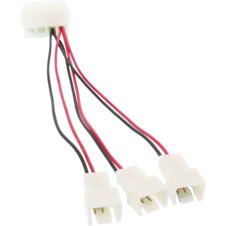 33005A - Câble adaptateur pour ventilateur InLine®, 12V à 5V, pour 3 ventilateurs