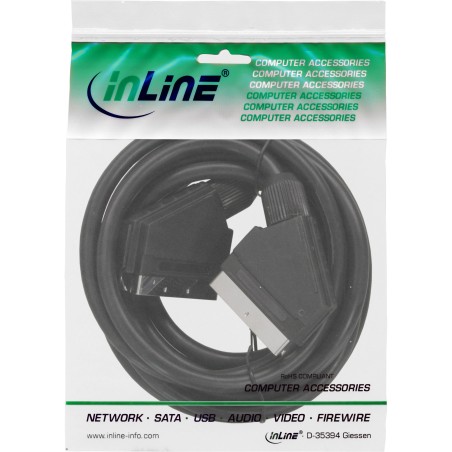 89973 - Câble de connexion InLine® Scart, fiche / fiche, 3m