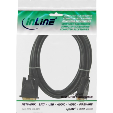 InLine? DVI-D Anschlusskabel Premium, digital 241 ST / ST, Dual Link, 2m