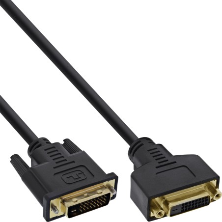 InLine? DVI-D Verl?ngerung Premium, digital 241 Stecker / Buchse, Dual Link, 2m