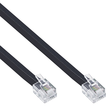 18844M - Câble modulaire InLine® RJ11, fiche / fiche, 4 fils, 6P4C, 15m