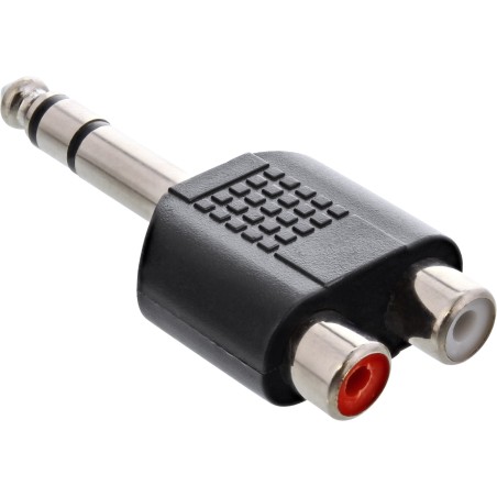 99323 - Adaptateur audio InLine®, fiche jack 6,3 mm vers 2 prises RCA, stéréo