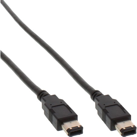 34001 - Câble InLine® FireWire, fiche / fiche IEEE1394 à 6 broches, noir, 1 m