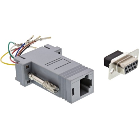 68889B - Adaptateur InLine®, prise Sub D 9 broches vers prise RJ45