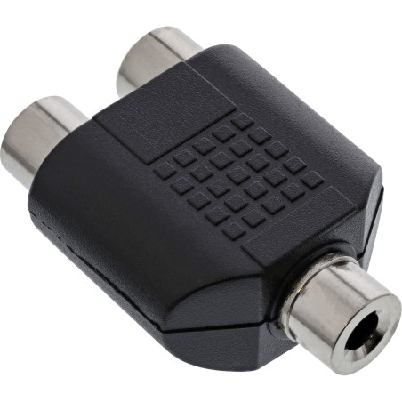 InLine? Audio Adapter, 3,5mm Klinke Buchse Mono an 2x Cinch Buchse