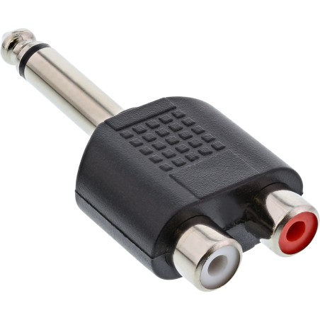 99339 - Adaptateur audio InLine®, fiche jack 6,3 mm vers 2 prises RCA, mono