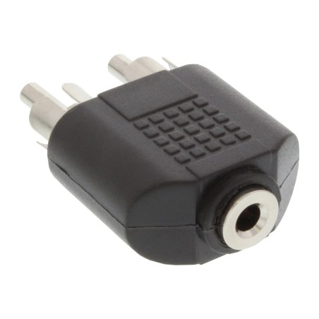 99343 - Adaptateur audio InLine®, prise jack 3,5 mm stéréo vers 2 fiches RCA