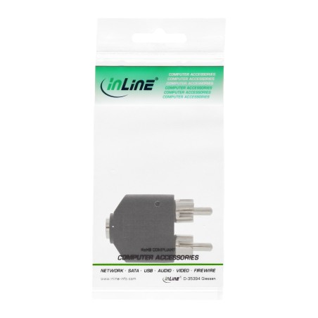 InLine? Audio Adapter, 3,5mm Klinke Buchse Stereo an 2x Cinch Stecker