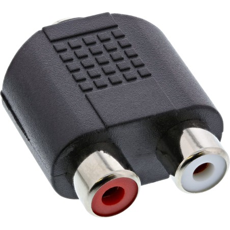 99346 - Adaptateur audio InLine®, prise jack stéréo 3,5 mm vers 2 prises RCA