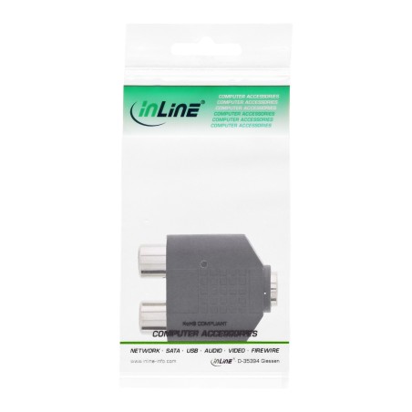 InLine? Audio Adapter, 3,5mm Klinke Buchse Stereo an 2x Cinch Buchse