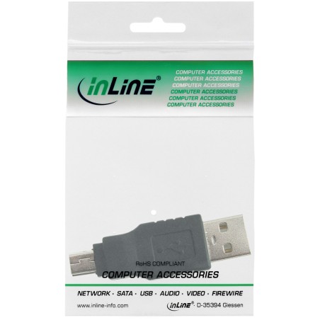 InLine? USB 2.0 Adapter, Stecker A auf Mini-5pol Stecker