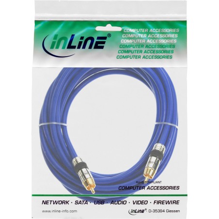 InLine? Cinch Kabel AUDIO, PREMIUM, 1x Cinch Stecker / Stecker, 1m