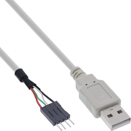 33440A - Câble adaptateur InLine® USB 2.0, fiche A vers borne de connexion, 0,40 m