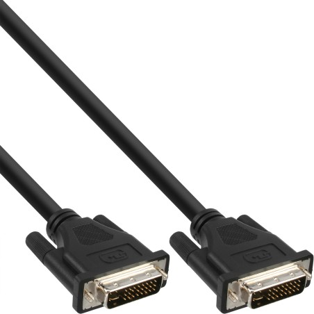 InLine? DVI-I Kabel, digital/analog, 245 ST / ST, Dual Link, ohne Ferrite, 1,8m