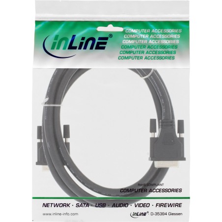 17791A - Câble InLine® DVI-I, numérique/analogique, 245 ST / ST, double liaison, sans ferrite, 1,8 m