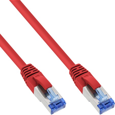 InLine? Patchkabel, S/FTP (PiMf), Cat.6A, halogenfrei, rot, 10m