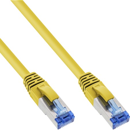 InLine? Patchkabel, S/FTP (PiMf), Cat.6A, halogenfrei, gelb, 10m