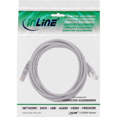 InLine? Patchkabel, U/UTP, Cat.5e, grau, 1m