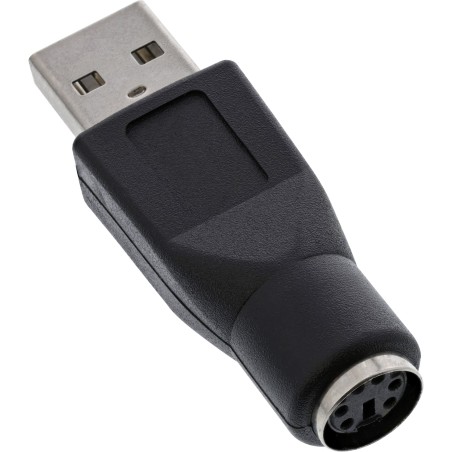 33102K - Adaptateur InLine® USB PS/2, fiche USB A vers prise PS/2