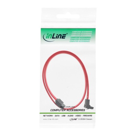 27703V - Câble de connexion InLine® SATA coudé, avec languette de sécurité, 0,3 m