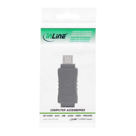 31602 - Adaptateur InLine® Micro-USB, fiche Micro-B vers prise Mini USB 5 broches