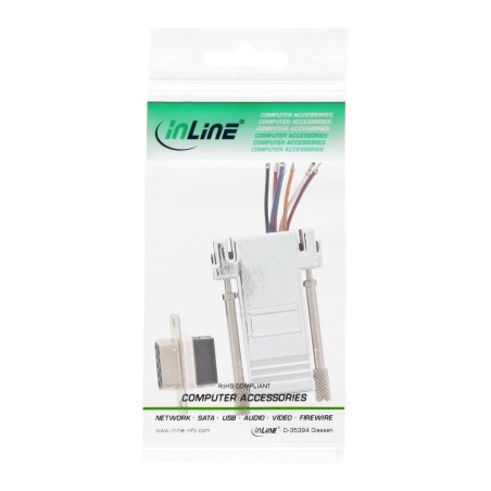 InLine? Adapter, 9pol Sub D Buchse an RJ45 Buchse, metallisiert