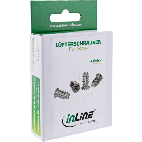 InLine? L?fterschrauben, 5,0x10,0mm, silbern, 4er Pack