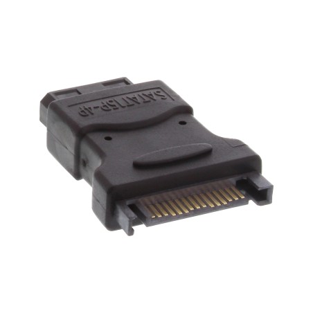 29677 - Adaptateur secteur InLine® SATA, 1x fiche 13,34 cm (5,25) vers prise SATA 15 broches