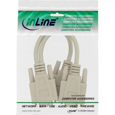 17307 - Câble adaptateur InLine® VGA Y, VGA mâle vers 2x VGA femelle