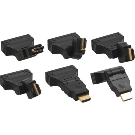 17670W - Adaptateur InLine® HDMI-DVI, 19 broches mâle vers 241 femelle, avec angle de 180