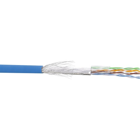 72099B - Câble patch InLine® Cat.5e, bleu, SF/UTP, AWG26, PVC, 100 m