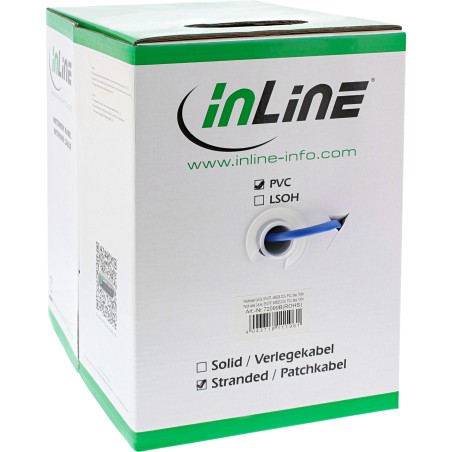 InLine? Patchkabel Cat.5e, blau, SF/UTP, AWG26, PVC, 100m