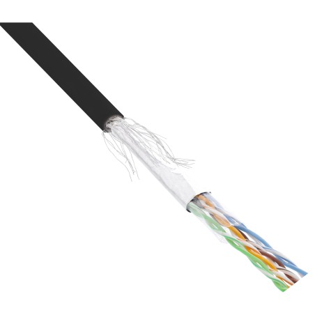 InLine? Patchkabel Cat.5e, schwarz, SF/UTP, AWG26, PVC, 100m