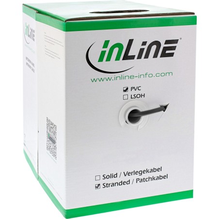 InLine? Patchkabel Cat.5e, schwarz, SF/UTP, AWG26, PVC, 100m