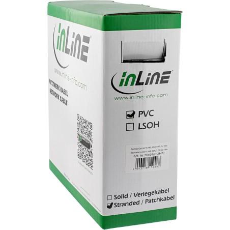 InLine? Patchkabel Cat.6 S/FTP (PiMf), grau, AWG27, PVC, CU, 100m