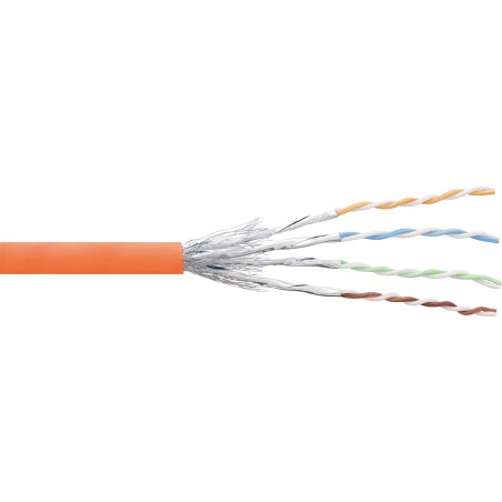 InLine? Patchkabel Cat.6 S/FTP (PiMf), orange, AWG27, PVC, CU, 100m