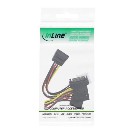 29682 - Câble adaptateur secteur InLine® SATA, SATA ST / BU, vers 2x fiche SATA  fiche 5,25