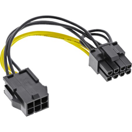 26626 - Adaptateur secteur InLine® interne, 6 broches à 8 broches pour cartes graphiques PCIe (PCI-Express)