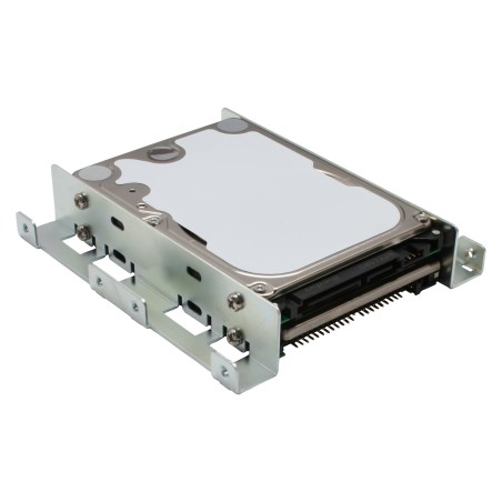 39950C - Rails de montage InLine® HDD/SSD, 2x 6,35 cm (2,5) à 8,89 cm (3,5), argent