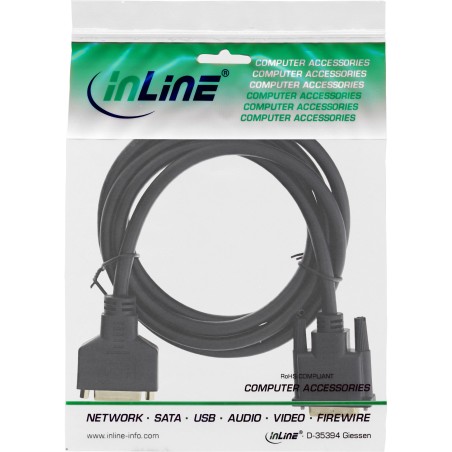 17763P - Extension InLine® DVI-D Premium, fiche / prise numérique 241, double liaison, 3 m