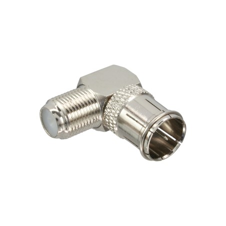 69923W - Adaptateur InLine® fiche F-Quick (SAT) vers prise F (SAT), coudé