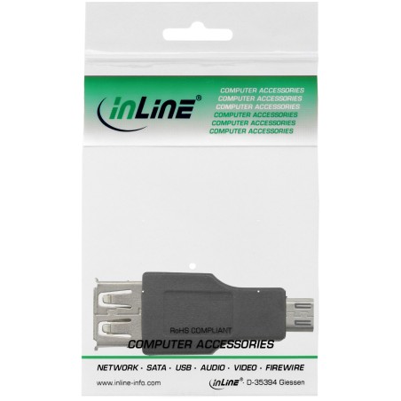 31604 - Adaptateur InLine® Micro-USB, fiche Micro-B vers prise USB A