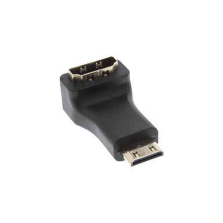 InLine? HDMI Adapter, HDMI A Buchse auf Mini HDMI C Stecker, gewinkelt, 4K2K