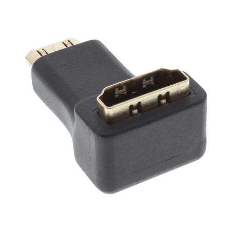 InLine? HDMI Adapter, HDMI A Buchse auf Mini HDMI C Stecker, gewinkelt, 4K2K