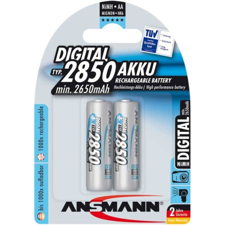 Ansmann accumulateur digital NiMH, Mignon (AA), 2850mAh, 2 x blister (5035082)