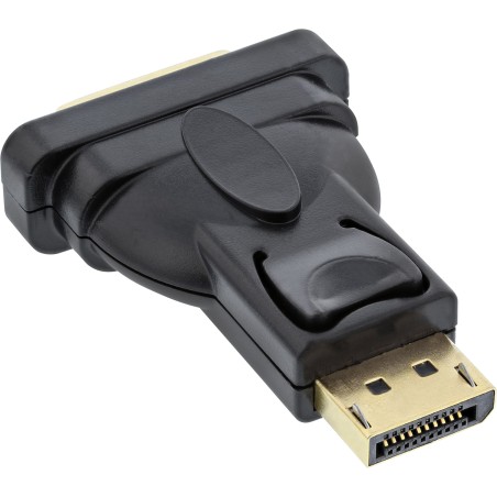 InLine? DisplayPort Adapter, DisplayPort Stecker auf DVI-D 241 Buchse, schwarz