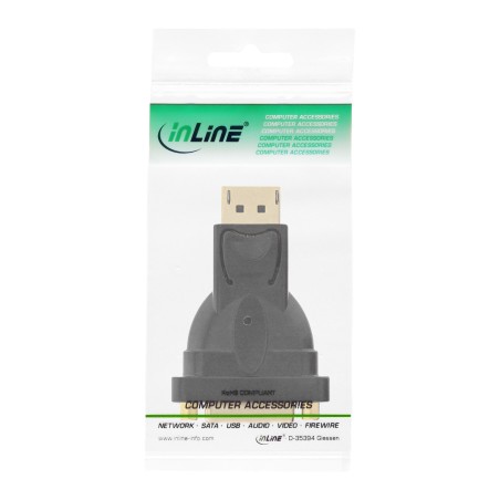 InLine? DisplayPort Adapter, DisplayPort Stecker auf DVI-D 241 Buchse, schwarz